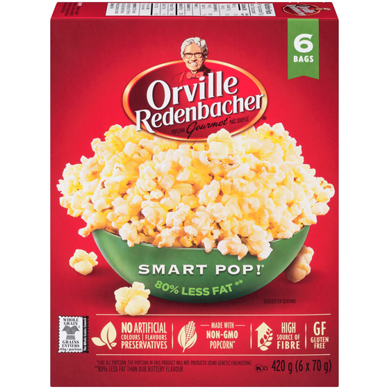 Orville Popcorn Bowl, Smart Pop! 6x70.0 g, $1.66/100g