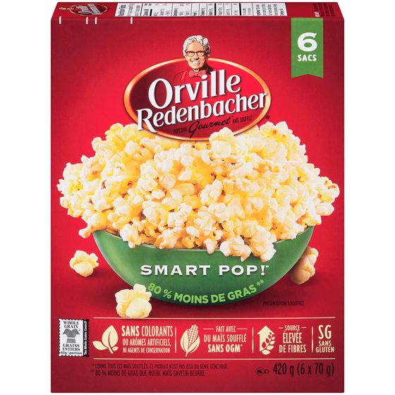 Orville Redenbacher’s Bol à pop-corn, Smart Pop ! 6x70.0 g, 1,19 $/100g
