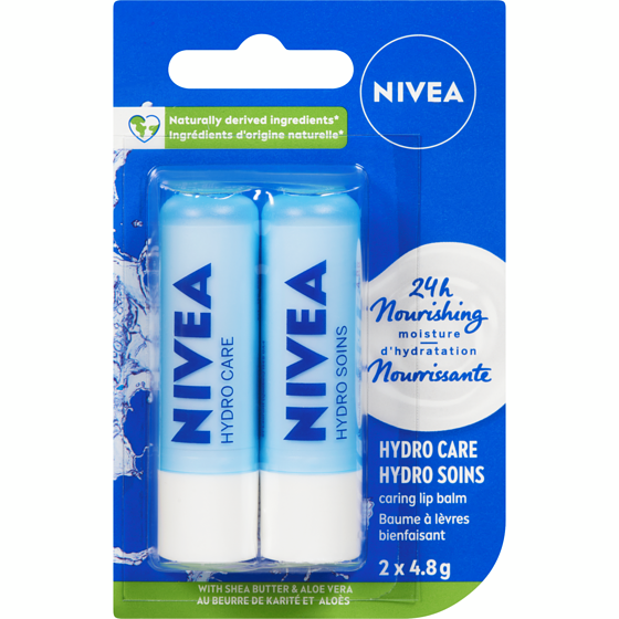 Nivea Baumes pour les lèvres Hydro soins paquet de deux 2x4.8 g, 62,40 $/100g