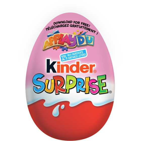 Kinder SURPRISE oeufs en chocolat au lait avec jouets, rose, 1 œuf 20 g, 9,95 $/100g
