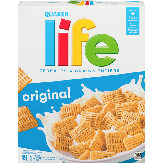Quaker Life Céréales Originale 450 g, 1,18 $/100g
