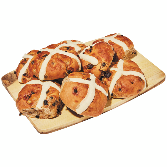 null Hot Cross Buns 456 g, $0.99/100g