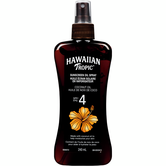 Hawaiian Tropic Sunscreen Oil Spray, SPF 4 240 ml, $6.66/100ml