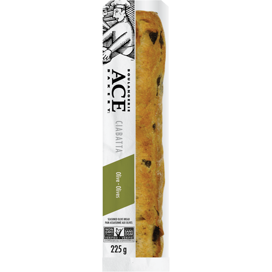 ACE Olive Ciabatta 225 g, $1.78/100g