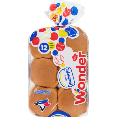 Wonder Hamburger Rolls, Package of 12  672 g, $0.52/100g