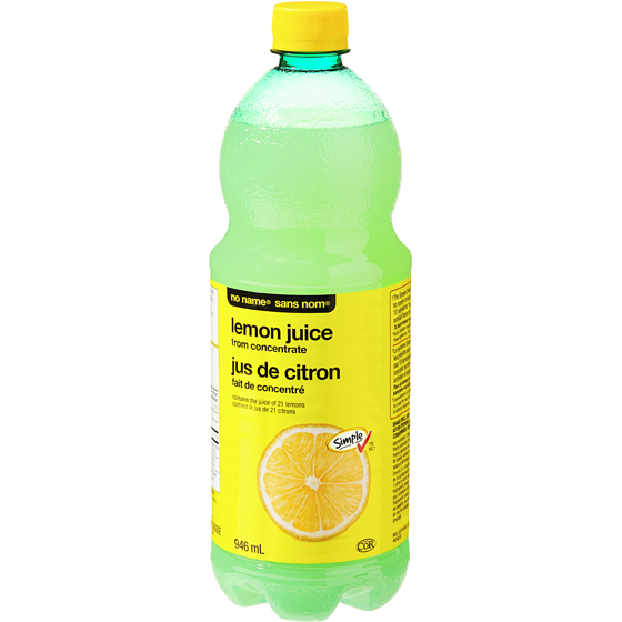 Sans Nom Jus de citron fait de concentré 946 ml, 0,40 $/100ml