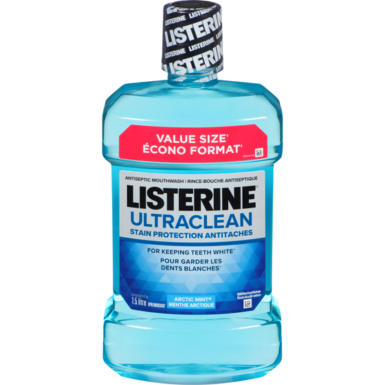 Listerine Ultraclean Stain Protection Antiseptic Mouthwash, Arctic Mint 1.5 l, $0.83/100ml