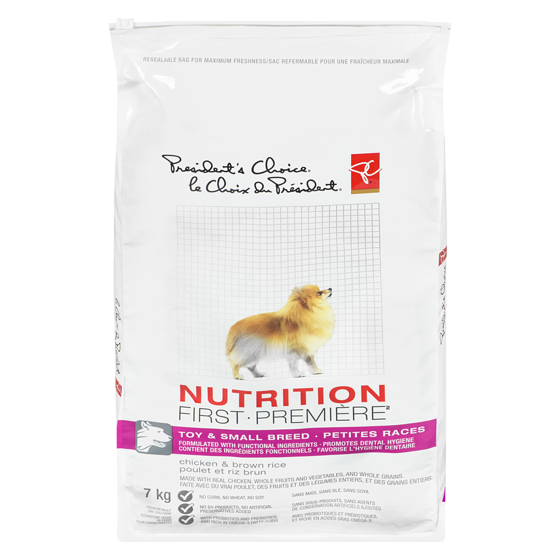 Nourriture Sèche De Choix Pour Chiens Adultes Petites Races Poulet Et Riz Brun Nutrition PremièrePC