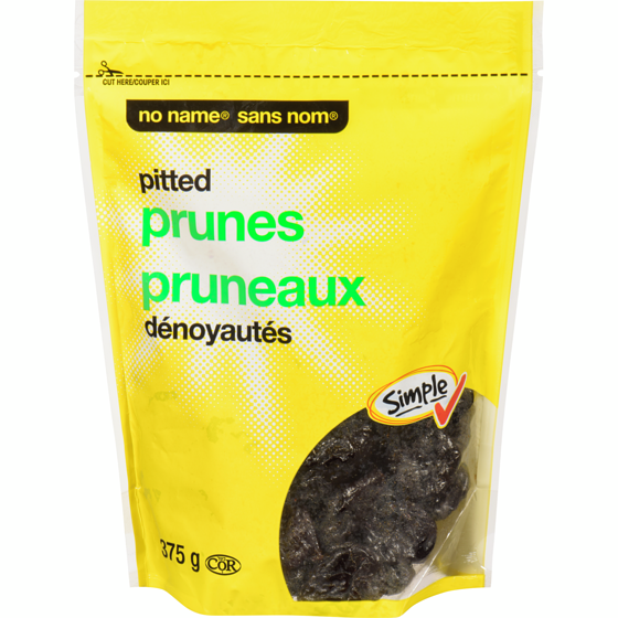 No Name Pitted Prunes 375 g, $2.00/100g
