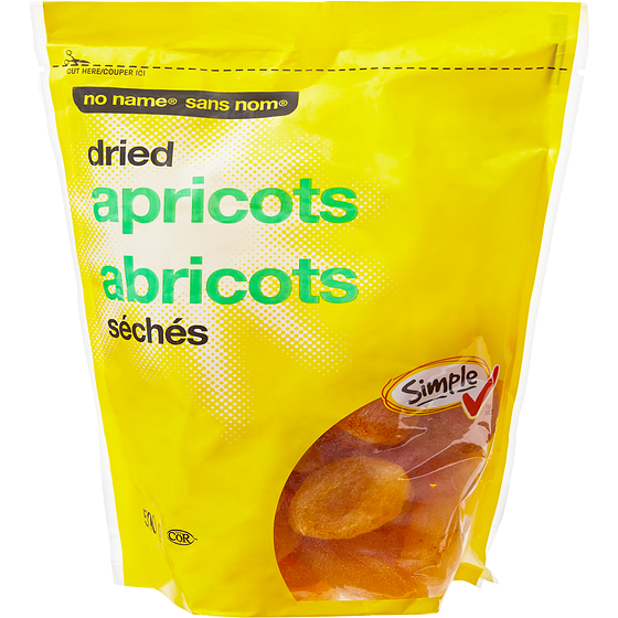 Sans Nom Abricots séchés  500 g, 3,00 $/100g