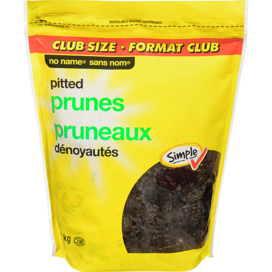 No Name Pitted Prunes, Club Size 1 kg, $1.70/100g