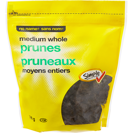 No Name Medium Whole Prunes 750 g, $1.87/100g