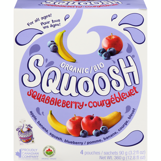 Kids Gourmet Squoosh purée biologique Squabbleberry 4x90.0 g, 1,66 $/100g