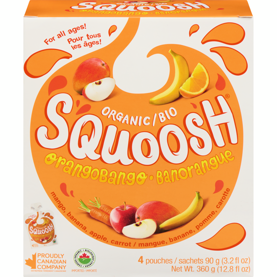 Kids Gourmet Squoosh purée biologique Courgébleuet 4x90.0 g, 1,66 $/100g