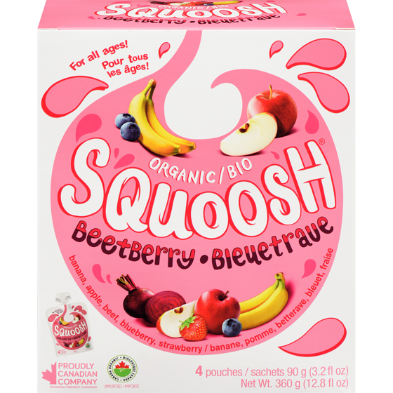 Go Gourmet Squoosh Organic Blend Beetberry 4x90.0 g, $1.66/100g