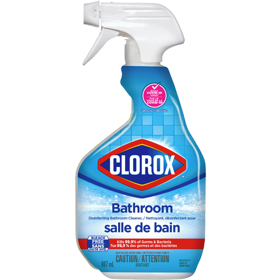 Clorox Nettoyant1 désinfectant pour salle de bain en vaporisateur 887 ml, 0,73 $/100ml