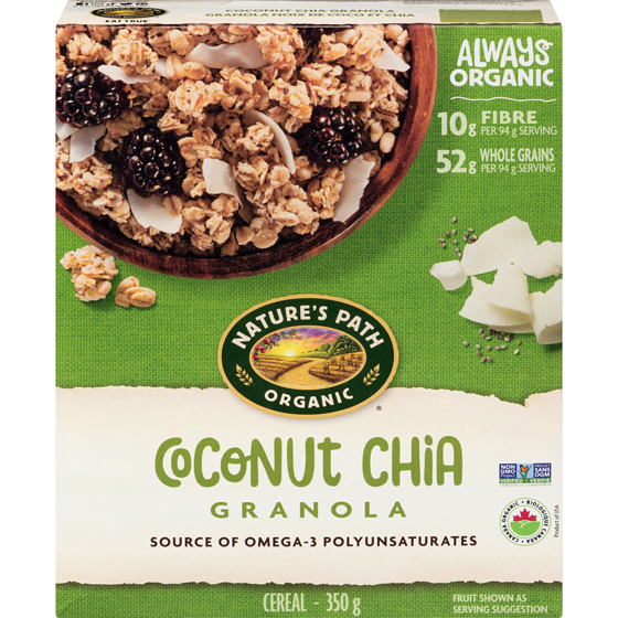 Nature's Path Chia Plus Coconut Chia Granola 350 g, $1.71/100g