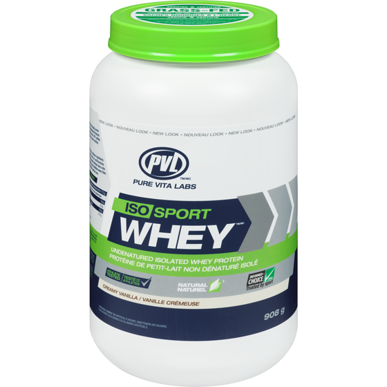 PVL Essentials Undenatured Isolated Whey Protein Creamy Vanilla 908 g, $6.94/100g