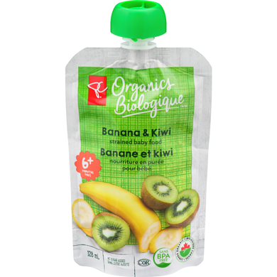 PC Biologique Banane Et Kiwi 128 ml, 0,78 $/100ml