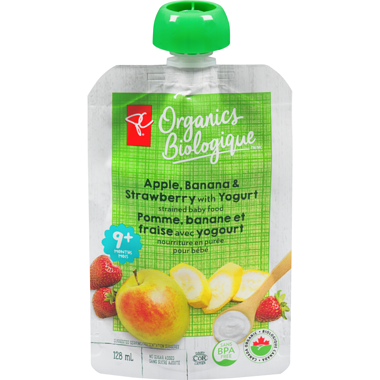 Yogourt Pomme Fraise Et Banane PC Biologique