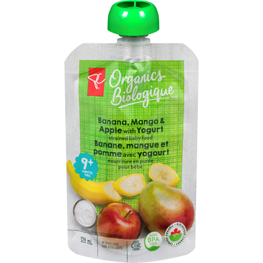 Yogourt Banane, Mangue Et Pomme PC Biologique