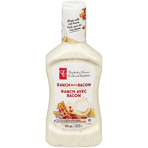 President's Choice Ranch with Bacon Dressing 475 ml, $0.95/100ml