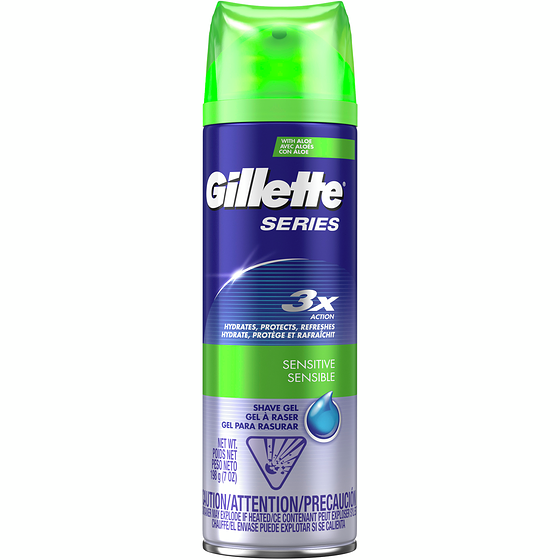 Gillette Gel à raser Series Peau sensible 198 g, 2,27 $/100g