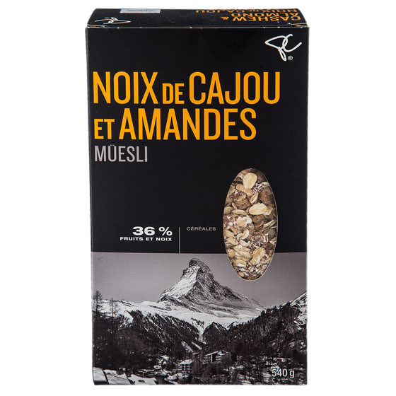 PC Collection noire Müesli Amandes Et Noix De Cajou 540 g, 1,16 $/100g