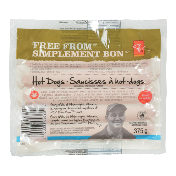 le Choix du Président Saucisses Fumées Simplement Bon 375 g, 1,73 $/100g