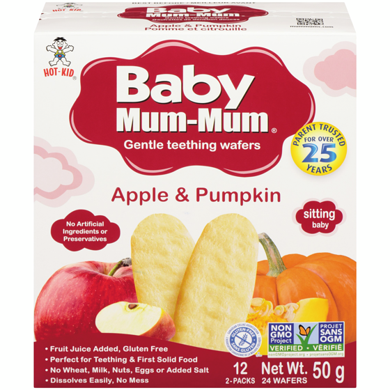 Hot Kid Baby Mum Mum, Apple & Pumpkin 50 g, $5.98/100g