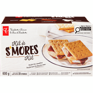 President's Choice S'mores Kit 600 g, $1.25/100g
