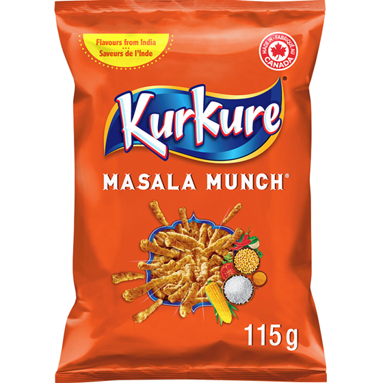 Kurkure Grignotines aromatisées Masala Munch 115 g, 1,52 $/100g