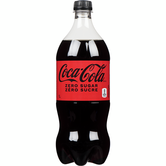 Coca-Cola Cola Zero Sucre Bouteille 1 l, 0,23 $/100ml
