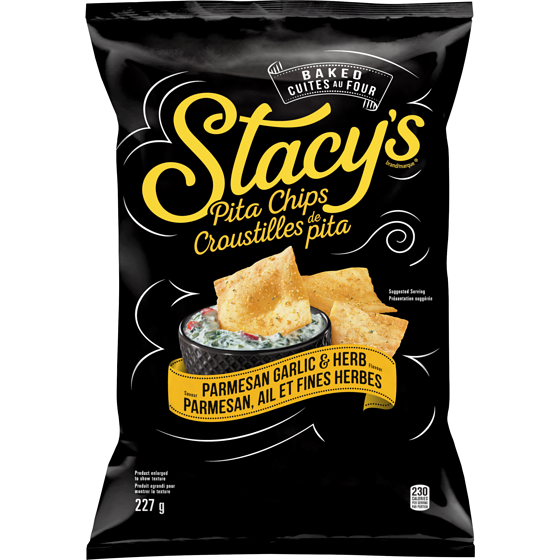 Stacy’s Croustilles de pita Saveur Parmesan, ail et fines herbes 227g 227 g, 2,20 $/100g