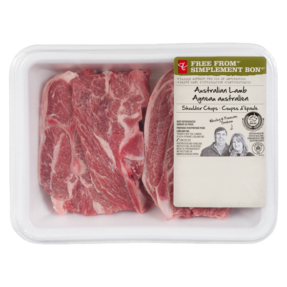 le Choix du Président Côtelettes d’épaule d’agneau australien Simplement bon 28,64 $/1kg 12,99 $/1lb