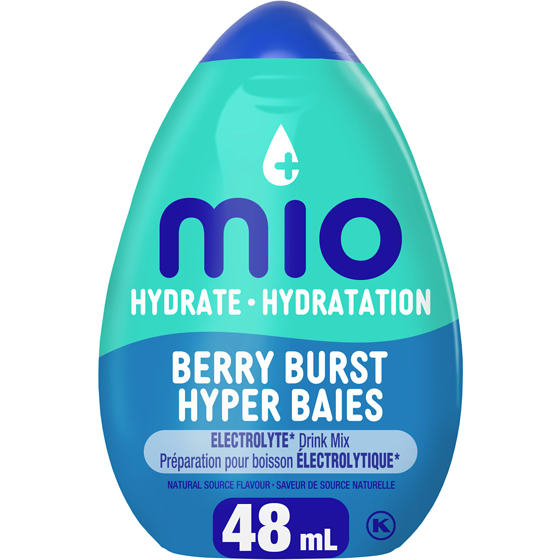 MiO Préparation Pour Boisson Électrolytique Hydrate Hyper Baies, Bouteille 48 ml, 7,27 $/100ml