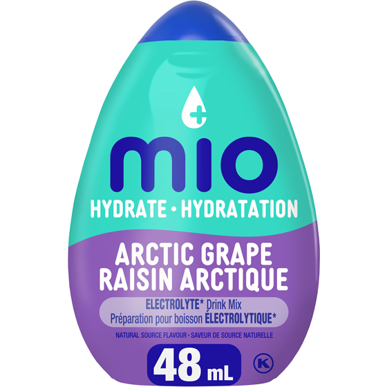 MiO Préparation Pour Boisson Électrolytique Hydrate Raisin Arctique, Bouteille 48 ml, 9,98 $/100ml