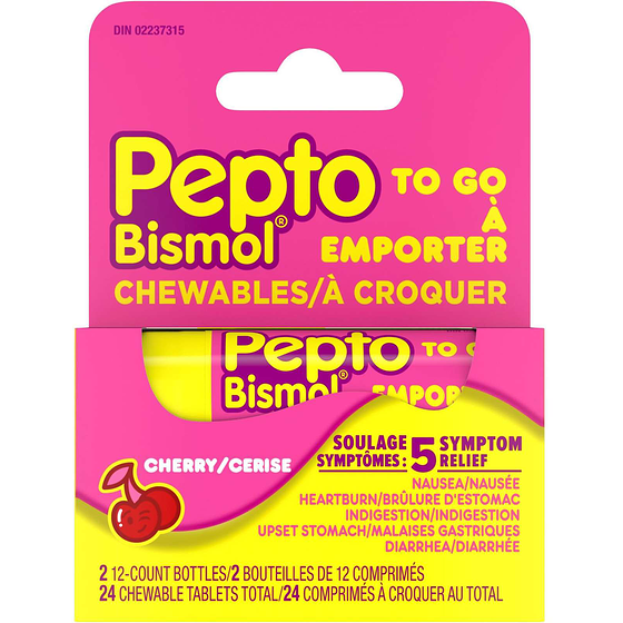 Pepto-Bismol Cherry Chewables 24 ea, $0.83/1ea