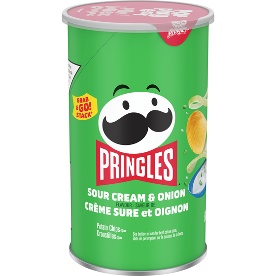 Pringles Grab & Go! Small Can Sour Cream & Onion Flavour 68 g, $2.19/100g