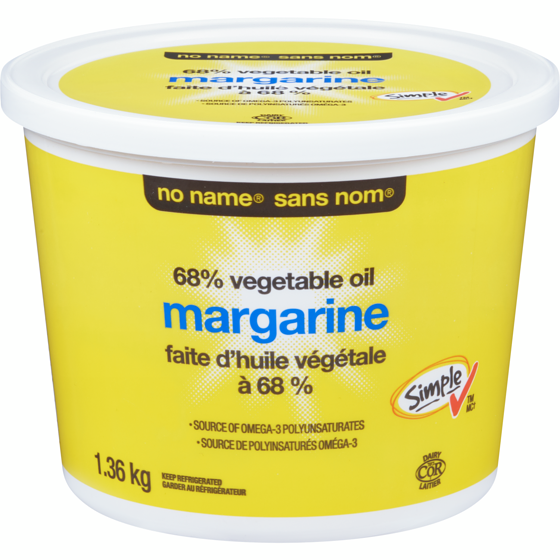 No Name Non-Hydrogenated Margarine 1.36 kg, $0.57/100g