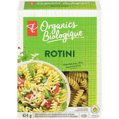 PC Organics Organic Rotini 454 g, $0.55/100g