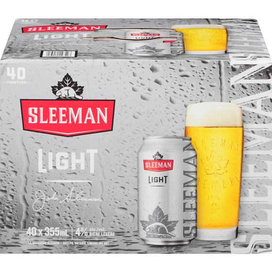 Sleemans Light, 40 canettes (Pièce d’identité requise au moment du ramassage) 40x355.0 ml, 0,00 $/1ch