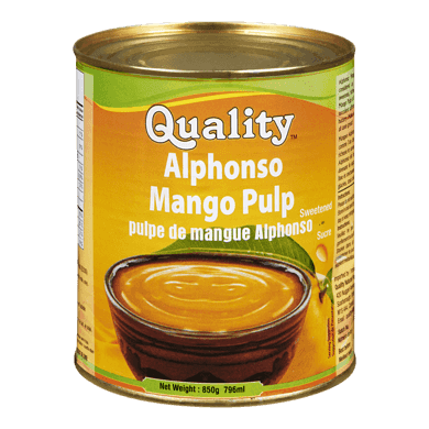 Quality Pulpe de mangue Alphonso 850 g, 0,65 $/100g