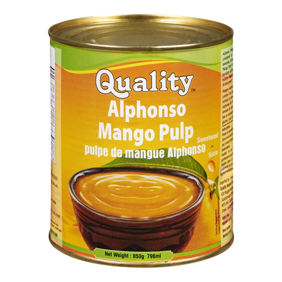 Quality Alphonso Mango Pulp 850 g, $0.68/100g