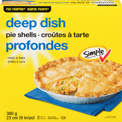 No Name Deep Dish Pie Shells 380 g, $1.31/100g