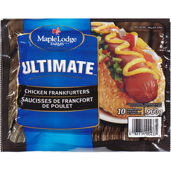 Maple Lodge Farms LT Ultimate Chicken Wiener 900 g, $0.89/100g