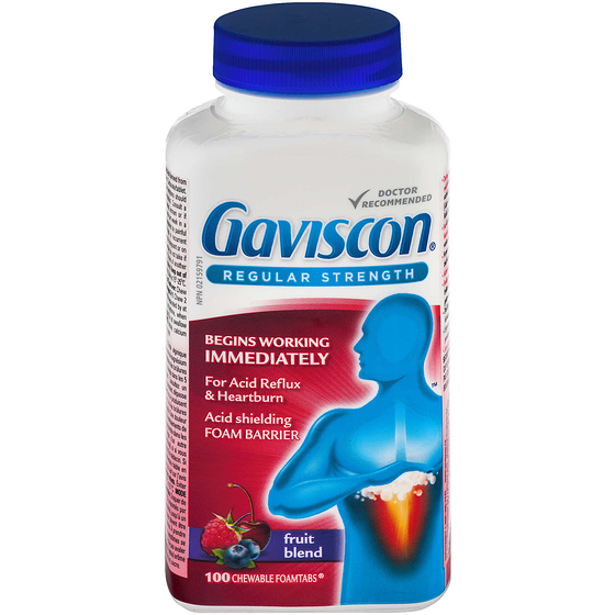 Gaviscon Regular Strength, Fruit 100 ea, $0.20/1ea