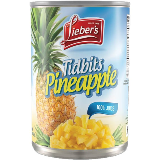Liebers Pineapple Tidbits 20 g, $22.45/100g