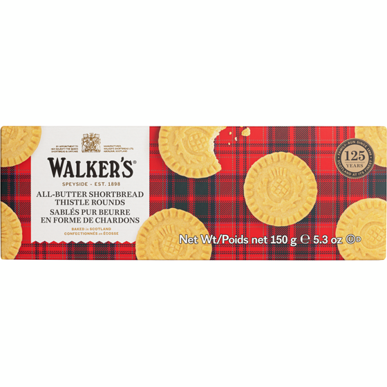 Walkers Shortbread Rounds 150 g, $3.66/100g