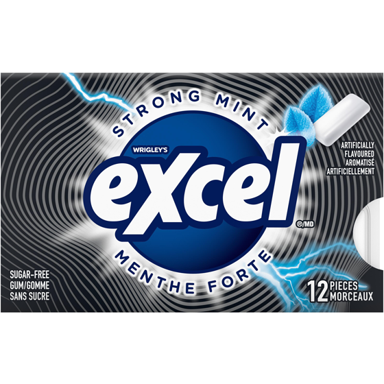 Excel Strong Mint Gum  12x12.0 ea, $0.09/1ea